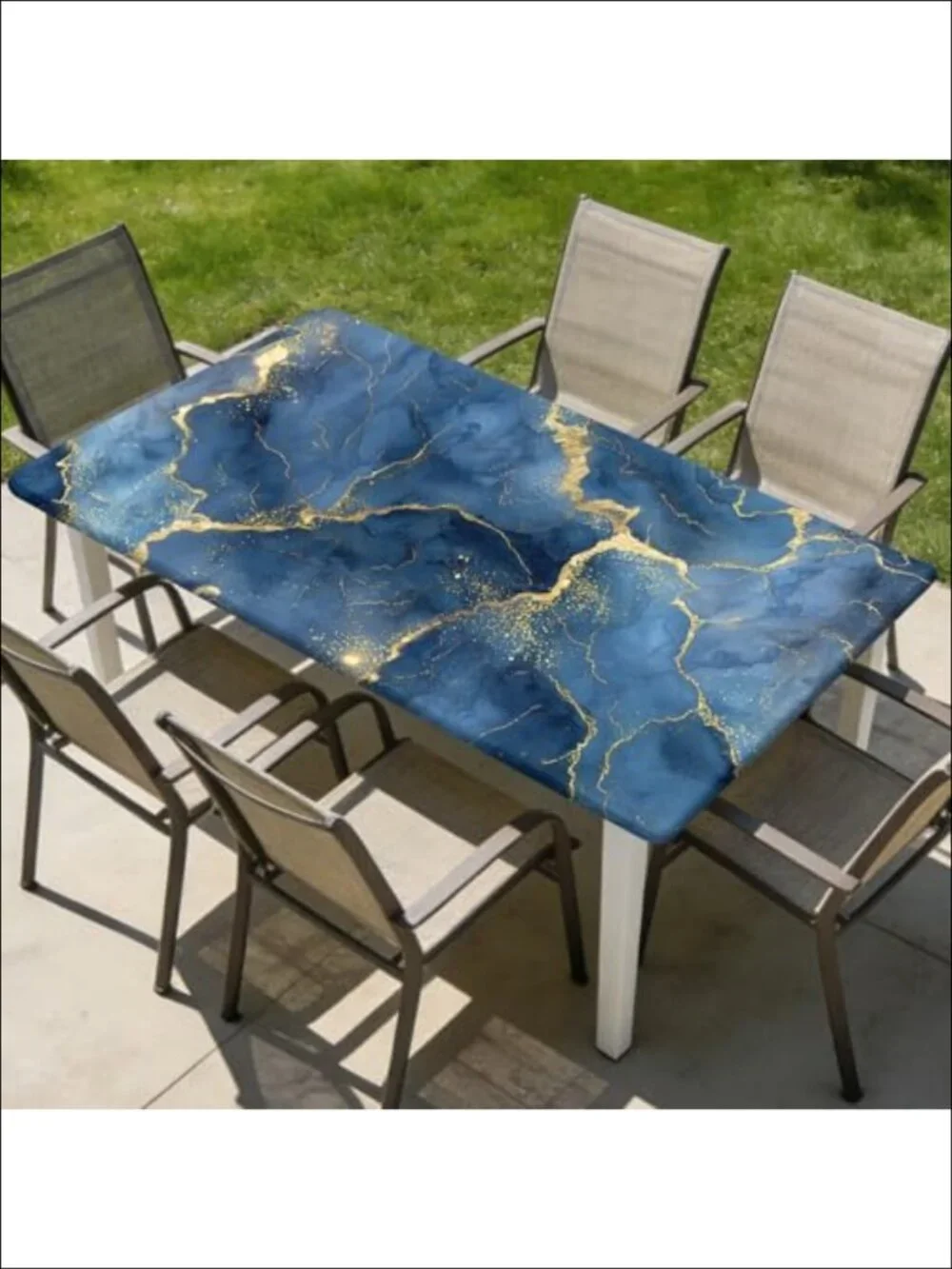 Waterproof Fitted Tablecloth for 6 Foot Rectangular Folding Table